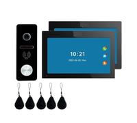 Videocitofono Wi-Fi Con Monitor Touch Da 7 Pollici Tuya Di Campanello Video Tuya Smart Home 1080P Telecamera For Campanello Cablato A 160°(2 7 inch 94206bic)
