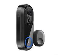 Videocitofono WiFi senza fili 1080P HD con audio bidirezionale IP65 impermeabile per app iOS Ring Bell nero