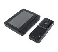 Videocitofono wireless 1080P con display integrato, nessun WiFi o applicazione necessaria, conversazione audio a 2 vie, visione notturna per oscurità, per aggiungere sicurezza e convenienza