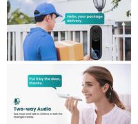 Videocitofono wireless 1080P HD 245G Wifi IP65 resistente alle intemperie per co