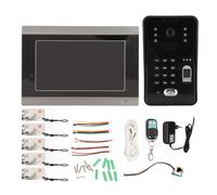 Videocitofono wireless con schermo da 7 pollici e visione notturna, sistema di interfono cablato sicuro con funzione di registrazione automatica e