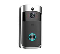 Videocitofono, Wireless Smart Campanello Visione notturna 1080P Videocitofono vocale PIR Rilevazione movimento Telecamera for telefono porta di sicurezza,Più Precisione