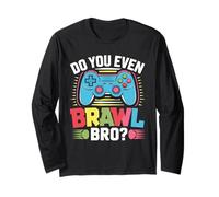 Videogiocatore Retro Vintage Do You Even Brawl Bro Maglia a Manica