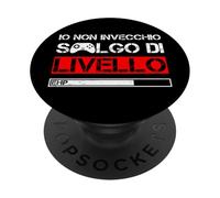 Videogiochi Gamer Gaming Io Non Invecchio Salgo Di Livello PopSockets PopGrip Adesivo
