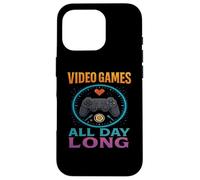 Videogiochi Gaming Day Long Quote Design Custodia per iPhone 16 Pro
