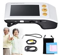 Videoingranditore Digitale Portatile Lente di ingrandimento per ipovedenti da 3.5 Pollici, con Regolazione dell'ingrandimento 2-25X, 8 Tipi di modalità,White