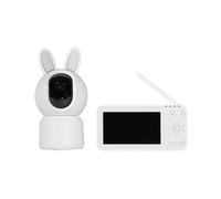 Videomonitor per Neonati da 4,5 Pollici, Telecamera di Sicurezza WiFi da 2 MP con Temperatura, Luce Delicata e Ninne Nanne Rilassanti per La Casa A