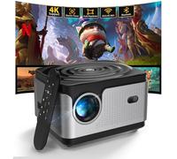 Videoproiettore, Auto Focus/Keystone, 30000 lumen 1080P FHD WiFi BT Video Proiettore 4K supportato, Zoom 50%, Miracast per telefono/PC, proiettore portatile per riunioni, feste e tempo libero a casa