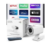 Kiano Go Blanc Mini Proiettore WiFi Portatile Android 12, Proiettore HD 720p Compatibile Full HD 1080P, Bluetooth 5.2, AirPlay/Miracast/DLNA, Correzione trapezoidale automatica, Schermo 15-128"