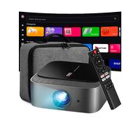 Strex Proiettore Smart 1080P Full HD - Supporto 4K - WiFi e Bluetooth - Altoparlanti integrati - Mini proiettore portatile Home Cinema - WhaleOS - Custodia e schermo di proiezione inclusi
