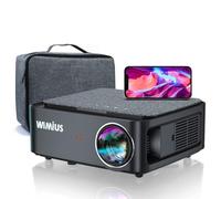 Videoproiettore WiFi Bluetooth, 18000 Lumen Proiettore Full HD 1080P Supporta 4K, WiMiUS Proiettori con 4D Correzione Trapezoidale, Zoom 50% per Home Cinema PPT, iOS/Android Smartphone(Borsa Inclusa)