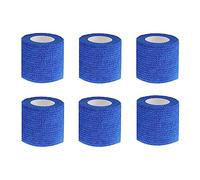 VideoPUP 6 pezzi nastro adesivo per tatuaggio blu, 2,95 "x 5 yards copertura per tatuaggio coesivo monouso Wrap bendaggio manico impugnatura tubo per tatuaggio macchina tatuaggio Grip accessori
