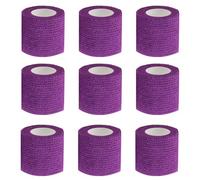 VideoPUP 9 nastri adesivi per tatuaggi, viola, 5,1 cm x 4,5 m, usa e getta, coesivi per tatuaggi, fasce elastiche per impugnatura per macchina da tatuaggio, accessori per presa del tatuaggio