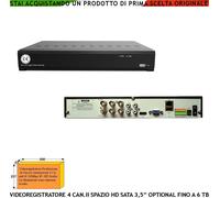 Videoregistratore 5MPX Multiprotocollo 4 Canali 4 Allarme 2IP Statico e Dinamico