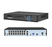 Videoregistratore NVR 16CH 4K 8MP PoE H.265 con Rilevamento Viso AI e Notifiche