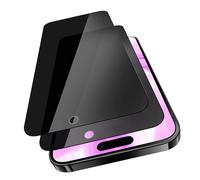 VideoSecu Pellicola protettiva in vetro temperato per iPhone 16 Pro Privacy, 2 pezzi, protezione privacy 9H, trasparente, anti spy, antigraffio, resistente agli urti, per pubblici