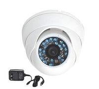 VideoSecu VD21W-Telecamera finta da esterno e interno, Dome, colore: bianco, CCD, 3,6 mm, IR)