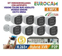 VIDEOSORVEGLIANZA e ANTIFURTO DVR 8 Canali + 8 CAM VISIONE COLORE BUIO +