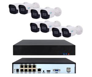 Videosorveglianza NVR 8 Ch POE h265 8 telecamere 3 mpx IP con Microfono ascolto