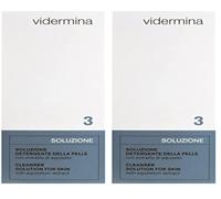 Vidermina 3 Soluzione Detergente della Pelle - 200 ml - Con Estratto di Equiseto - Normalizza il pH Cutaneo e Protegge la Pelle - Pulizia Quotidiana Neonato Bambino e Adulti (Confezione da 2)