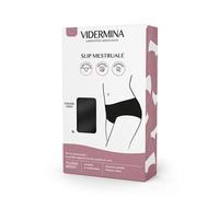 Vidermina - Slip Mestruale Riutilizzabile Taglia S Vita Alta Colore Nero Confezione 1 Pezzo