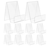 VIDETOL 10 supporti per libri in acrilico, 75 x 90 x 105 mm, supporto trasparente per libri, artigianato, foto, espositore plexiglass