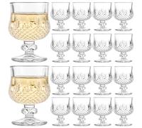 VIDETOL 18 bicchieri da liquore in vetro, da 45 ml, trasparenti Cordial, bicchieri vintage per tequila, brandy, sherry