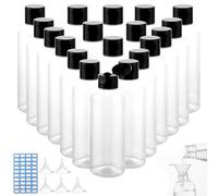 VIDETOL 30 bottiglie da viaggio da riempire, 100 ml, set di bottiglie da viaggio con cap flip cap, bottiglia di plastica con imbuto ed etichetta, bottiglie trasparenti bagaglio a mano per bagagli