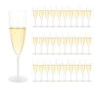 VIDETOL 32 Calici Plastica 180ML Flute Plastica Riutilizzabile Trasparente Bicchieri da Champagne Calici Vino per Feste per Matrimoni, Compleanni, Natale, Feste