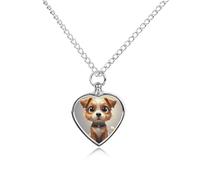 VIDI Gioielli per cremazione per animale domestico cenere cartone animato cane commemorativo ciondolo urna collana per cane gatto donna ricordo ricordo regalo per la perdita di amato amico peloso