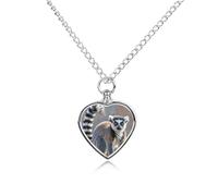 VIDI Gioiello per cremazione per animale domestico con coda di cenere lemure commemorativo ciondolo urna collana per cane gatto donna ricordo ricordo regalo per la perdita di un amato amico peloso