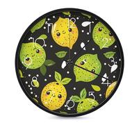 VIDI Orologio da parete con limoni e lime, silenzioso, funzionamento a batteria, 25,4 cm, moderno, senza ticchettio, orologio analogico decorativo per cucina, ufficio, bagno, camera da letto