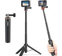 VIDIFY VRig TP-08 - Bastone per selfie estensibile da 51,1 cm e mini treppiede, asta di estensione portatile per GoPro Hero 13, 12, Akaso Wolfang Action Camera Vlog, impugnatura da 17 cm a 51 cm