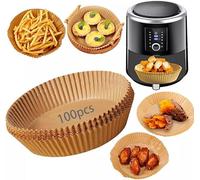 VIDOELETTRONICA 100 fogli di Carta forno per friggitrice ad aria e forno cartaforno ad aria forno a microonde 100 Pad misura 20 x 4.5 cm