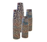 vidoelettronica Bicchieri in Carta per Acqua capacità orlo 180ml/210ml Colore Bianco Azzurro Rosso Rosa biodegradabili cartoncino (Vietri, 100 pz 210ml)