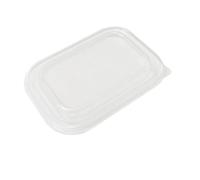 vidoelettronica Insalatiera Biodegradabile Rettangolare 750 ml - 25 Pezzi - Eco Container per Insalate, Picnic, Cibo Asporto (25 coperchi pet)