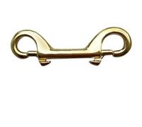 Vidonergy Chiusura a scatto a doppia estremità per immersioni subacquee, clip a molla in ottone, 10 cm, fibbia gialla per attrezzatura subacquea, accessori per animali domestici e uso esterno