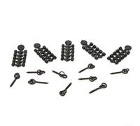 Vidonergy Perline per pesca alla carpa, 50 ganci + 20 viti per esca, componenti in ABS in rame nero, compatibili con CHOD Ronnie Rig (A)