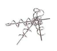 Vidonergy Pin di centraggio con gancio a molla per esche morbide, 50 pezzi in acciaio al carbonio con design a blocco, compatibile con esche a manovella a vite senza fine, (3,3 cm)