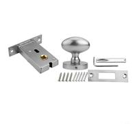 Vidonergy Serratura a scomparsa su un lato con meccanismo push-pull, ingresso senza chiave per porte interne spesse 35-45 mm, in lega di zinco, per ignifugo, corridoio (argento)