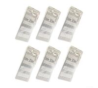 Vidonergy Set di 6 fermaporta impilabili trasparenti, quadrati, anti-collisione, in materiale TPR per porte di casa o hotel, altezza regolabile da impilare,