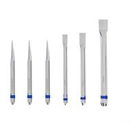 Vidonergy Set di 6 punzoni in lega di acciaio trattato termicamente per marcatura precisa di perforazione per la perforazione di fabbrica, officina, riparazione orologi
