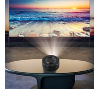 Vidonergy YT200 Mini proiettore portatile, Home Theater compatto compatibile con smartphone con supporto di ricarica 5V 2A, nero