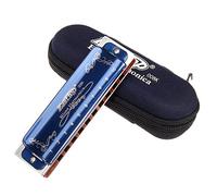 VIDOO 10 Hole Blues Armonica Tono C Colore Blu per Principiante-B