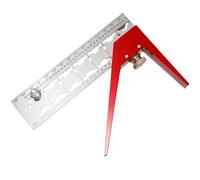 VIDOO Marcatore a Coda di Rondine in Acciaio Inox Dima Guida Tracciatore Woodworking Righello Angolo 45/90 Gradi Squadra Misurazione Altezza Profondità-#A Metrico
