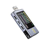 VIDOO Tester Tensione Corrente USB QC/PD Type-C Rilevamento Cavo Display HD Modulo Misurazione-Blu con Bluetooth
