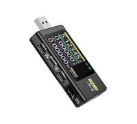 VIDOO Tester Tensione Corrente USB QC/PD Type-C Rilevamento Cavo Display HD Modulo Misurazione-Nero senza Bluetooth