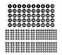 VIDSTW 15 Pièces 1-50 Chiffre Autocollant Autocollant, Imperméable Chiffres Adhesifs Autocollant, Multifonction Chiffres Autocollants,pour Boîte aux Lettres, Fenêtre, le Bureau, Maison, Adresse