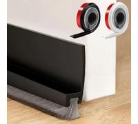 VIDSTW 2 Pezzi 50MM Paraspifferi Porta Blindata Paraspifferi Sottoporta Anti Insetti Autoadesiva Spazzola Sottoporta Rimovibile Sotto Porta Per Scarafaggi per Revenire Polvere Aria Fredda e Insetti