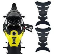 VIDSTW 2 Pezzi Paraserbatoio Moto Fibra Carbonio Antimacchia Resistente a Vento e Pioggia Adesivi Serbatoio Moto Autoadesivo Nero 20,5x14 CM per Auto Sportive Cruiser D'epoca Modelli Scooter